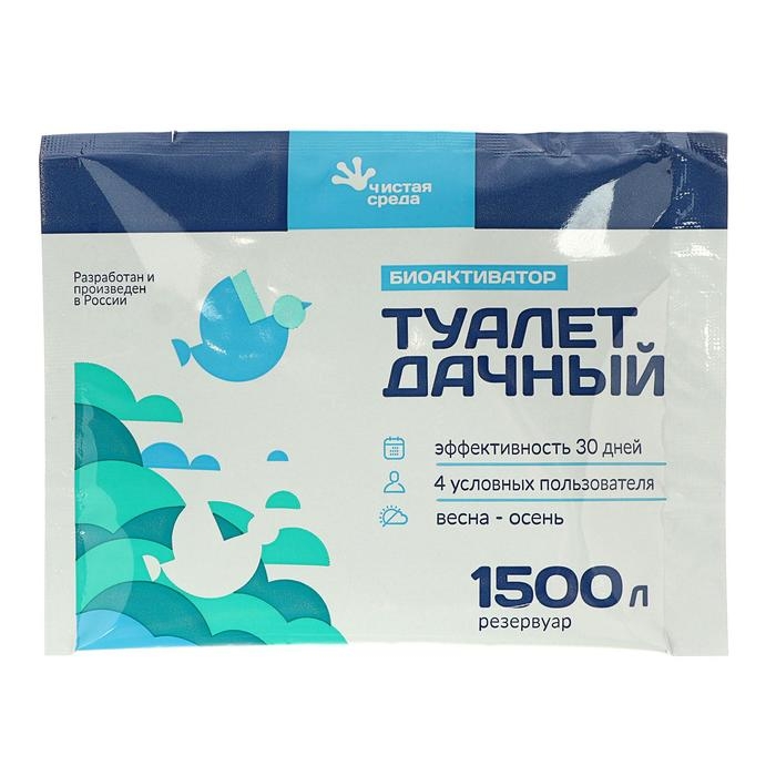 Биоактиватор для дачного туалета  Биоактиватор для дачного туалета "Туалет дачный", 60 гр