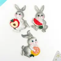 Магнит полистоун "Зайчонок с фруктами" МИКС 6,6х4,5 см Магнит полистоун "Зайчонок с фруктами" МИКС 6,6х4,5 см