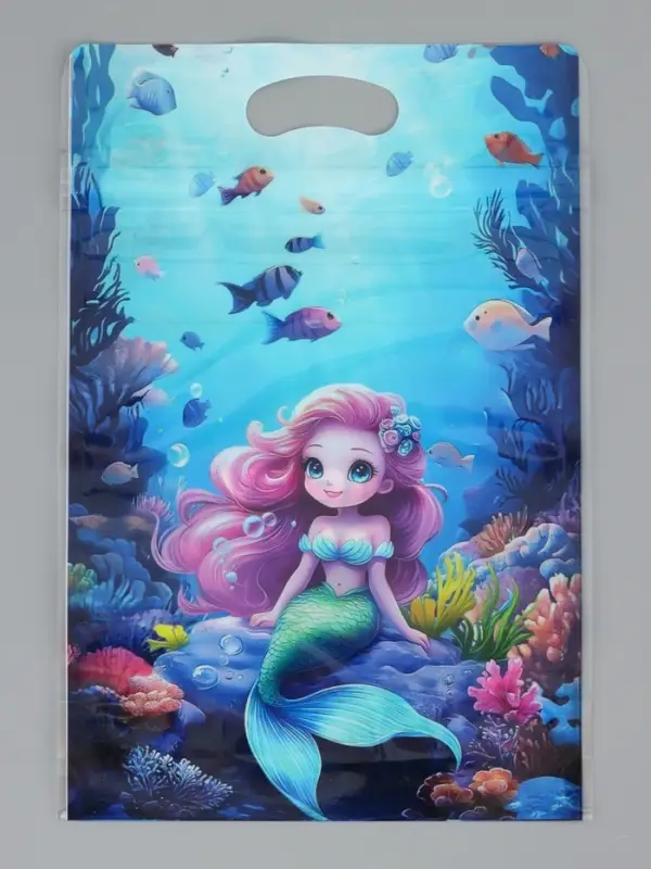 Пакет подарочный, с zip-lock застежкой, Пакет подарочный, с zip-lock застежкой, "Русалочка", 15х23 ± 1см МИКС