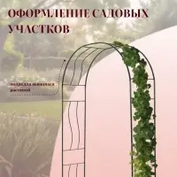 Арка садовая, 240&times;125&times;36.5 см, для вьющихся растений, металлическая, зелёная, &laquo;Волна&raquo;