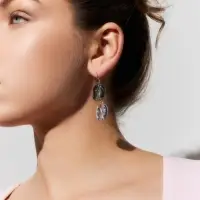 Серьги ассорти &laquo;Лето&raquo; квадраты, голубо-зелёные в золоте