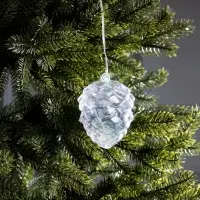 Ёлочная игрушка светодиодная &laquo;Шишка&raquo;, 10&times;8 см, 5 LED, от батареек ААх2, свечение тёплое белое