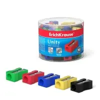 Точилка ErichKrause Unity, 1 отверстие диаметром 8 мм, МИКС