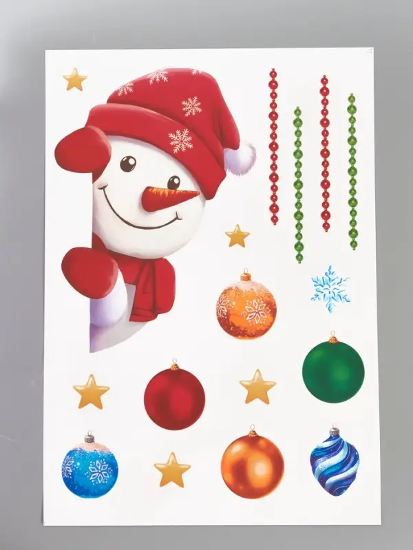 Виниловые наклейки «Новогодняя история», 35 × 50 см, 4 листа Виниловые наклейки «Новогодняя история», 35 × 50 см, 4 листа