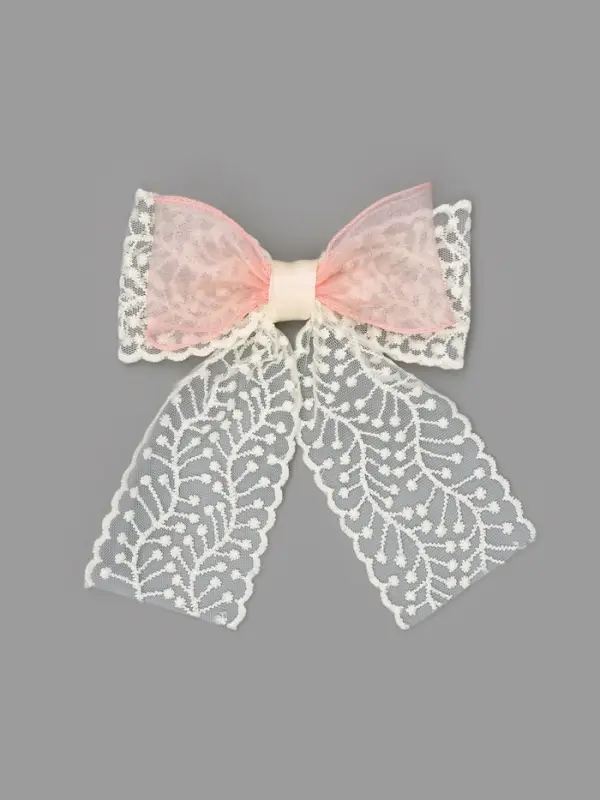 Бант для волос на заколке с вышивкой, Коты аристократы