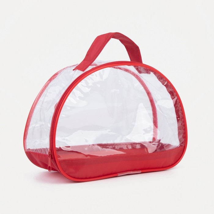 Косметичка на молнии, с ручкой, с ручкой, с ручкой, цвет красный Косметичка на молнии, с ручкой, с ручкой, с ручкой, цвет красный