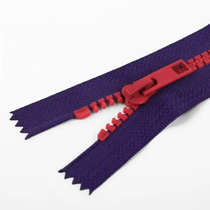 Молния «Трактор», №5, неразъёмная, замок автомат, 18 см, синяя, красная Молния «Трактор», №5, неразъёмная, замок автомат, 18 см, синяя, красная