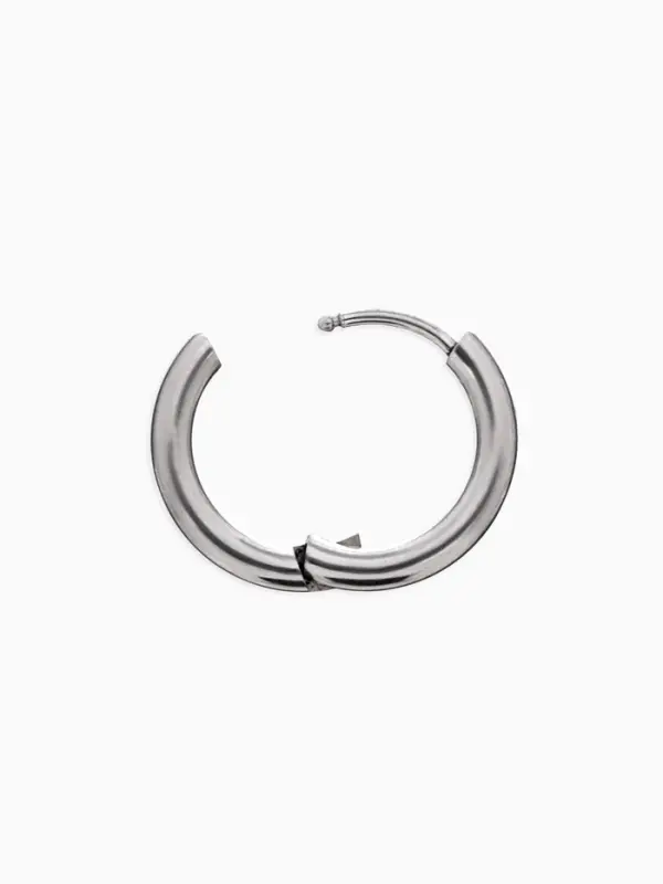 Пирсинг в ухо &laquo;Кольцо&raquo;, классик, внешний d=16 мм, внутренний d=12 мм, цвет серебро