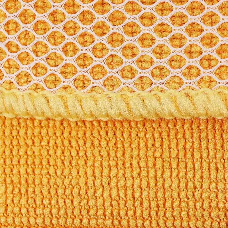 09 Салфетка микрофибра с абразивной сеткой для удаления грязи AVS MF-6109 (35х40см)(1шт)