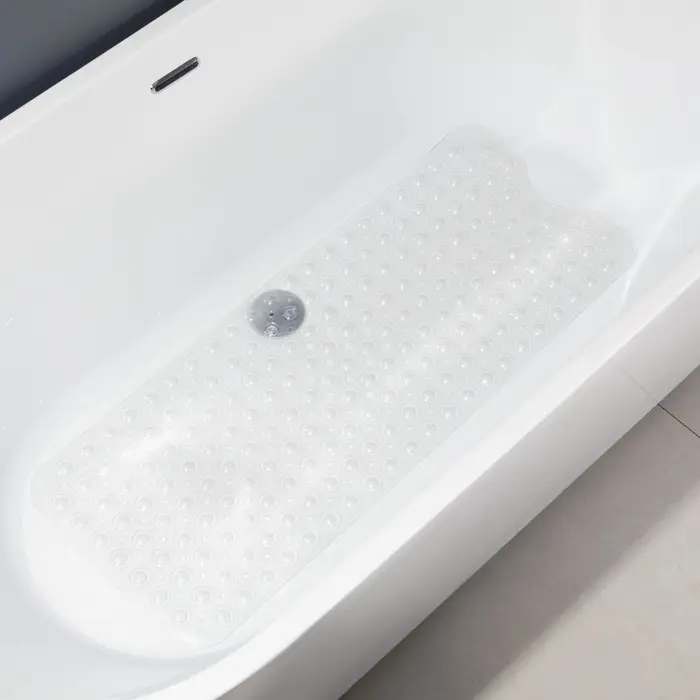 Коврик противоскользящий в ванну на присосках, 39&times;99 см, прозрачный