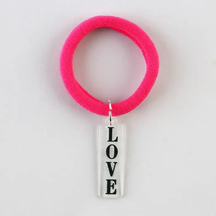 Резинка для волос «Love» с акриловым доп.элементом