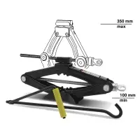 Домкрат ромбический AVS JA-1000R, 1т, 100-350мм с резиновой опорой + сумка в комплекте