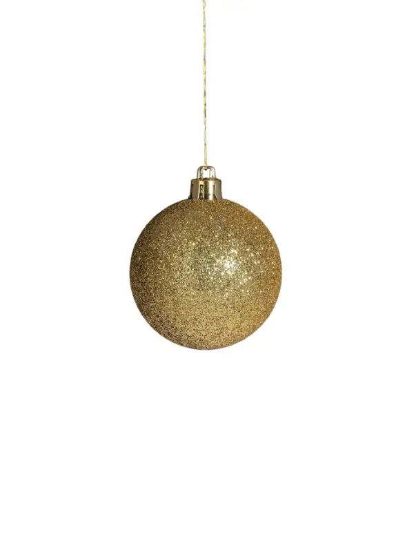 Ёлочные игрушки &laquo;Ариозо&raquo;, шары новогодние, набор с бусами и мишурой, 12 шт., золотистый