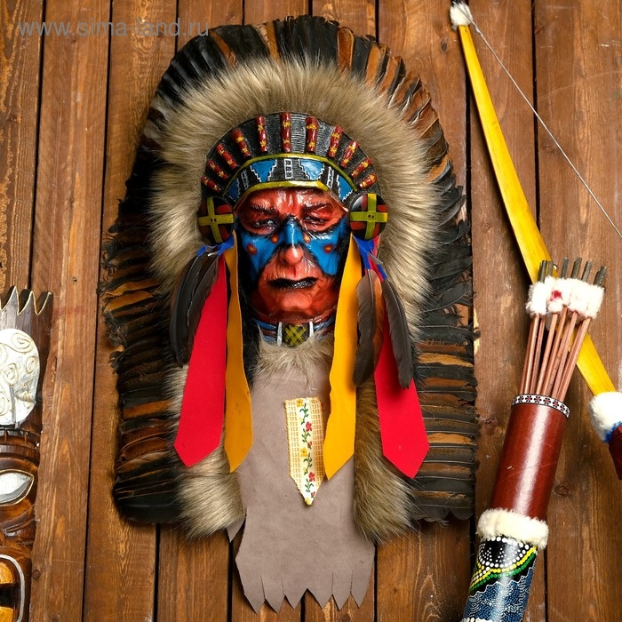 Панно Панно "Индеец Кичи" 40х15х60 см, МИКС