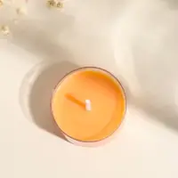 Чайная свеча ароматическая "Круглая" оранж, аромат апельсин 3,8х3,8х1,8 см