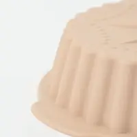 Форма для выпечки Доляна &laquo;Рифлёный круг. Звезда&raquo;, силикон, d=20 см, с ручками, бежевый