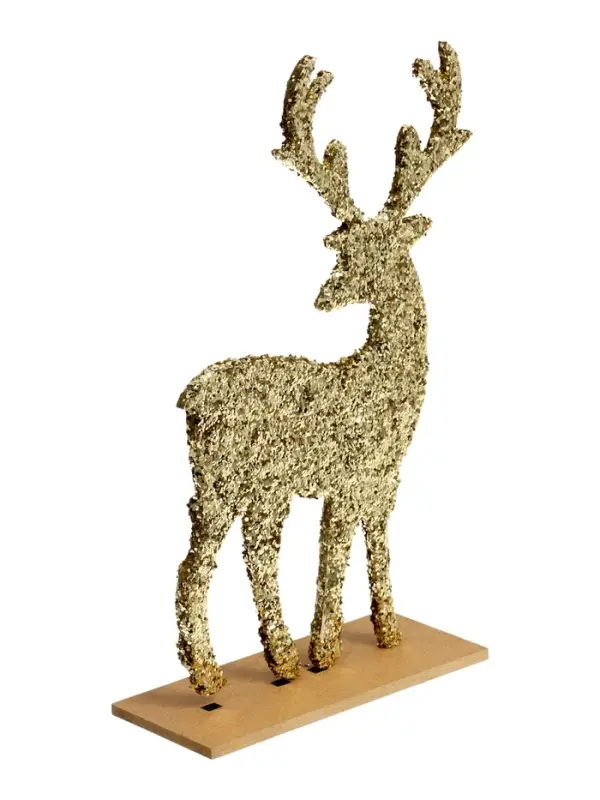 Декор новогодний Лесная мастерская &laquo;Яркий олень&raquo; золотой, 6&times;14&times;24 см