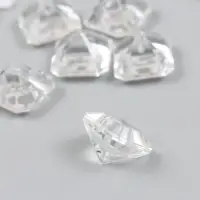 Бусины для творчества пластик "Кристалл бриллиант" набор 20 гр 2х2х1,5 см