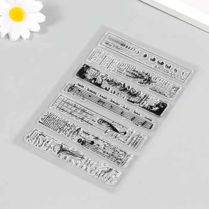 Штамп для творчества силикон "Края страничек" 16х11 см