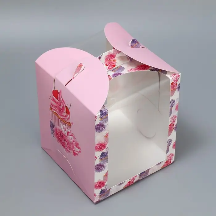 Коробка под маленький торт, кондитерская упаковка, «Паттерн», 15 х 15 х 18 см Коробка под маленький торт, кондитерская упаковка, «Паттерн», 15 х 15 х 18 см