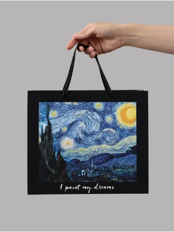 Пакет подарочный ламинированный, упаковка, I paint my dream, ML 27&times;23&times;11.5 см