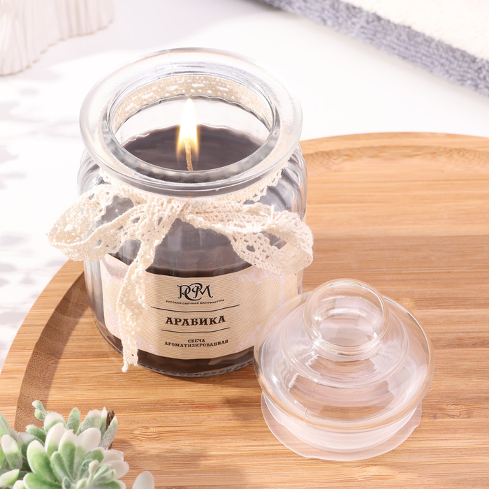 Свеча в банке ароматизированная  Свеча в банке ароматизированная "Арабика" 180гр, время горения 45ч