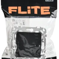 FLITE Выключатель 1-клавишный 10А ВС11-1-0-ФлЧ черный IEK