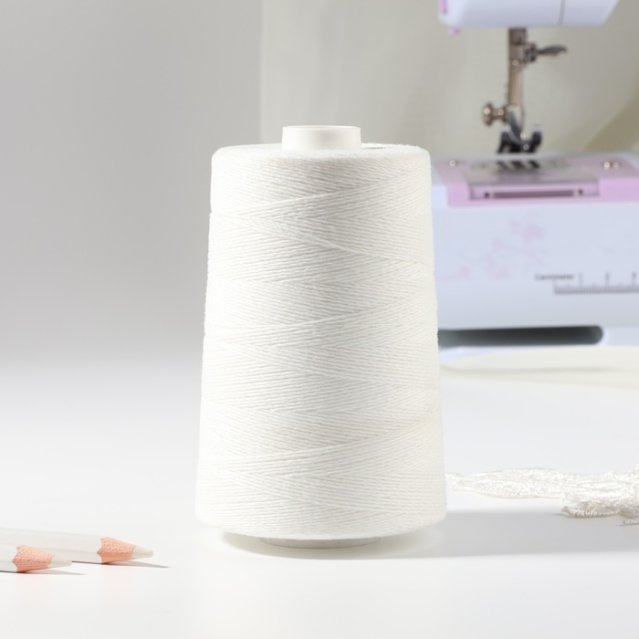 Нитки 170ЛТ, 1000 м, цвет белый №0101 Нитки 170ЛТ, 1000 м, цвет белый №0101