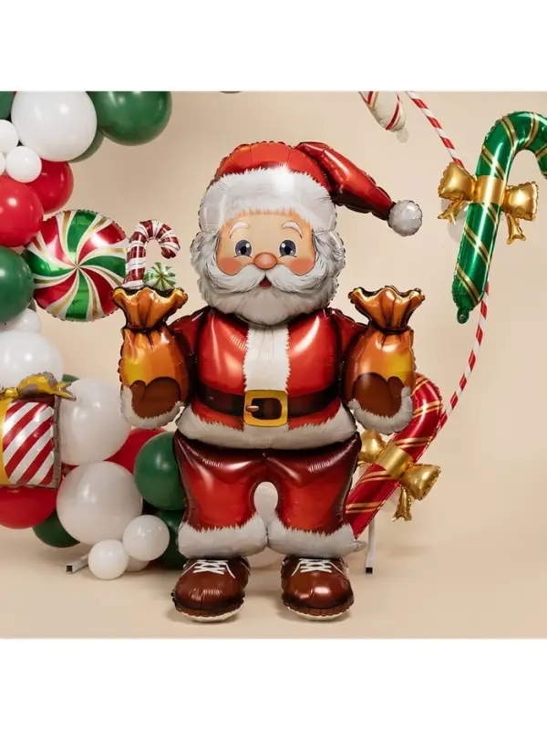 Воздушный шар фольгированный 43 Воздушный шар фольгированный 43" «Дед мороз с подарками», под воздух