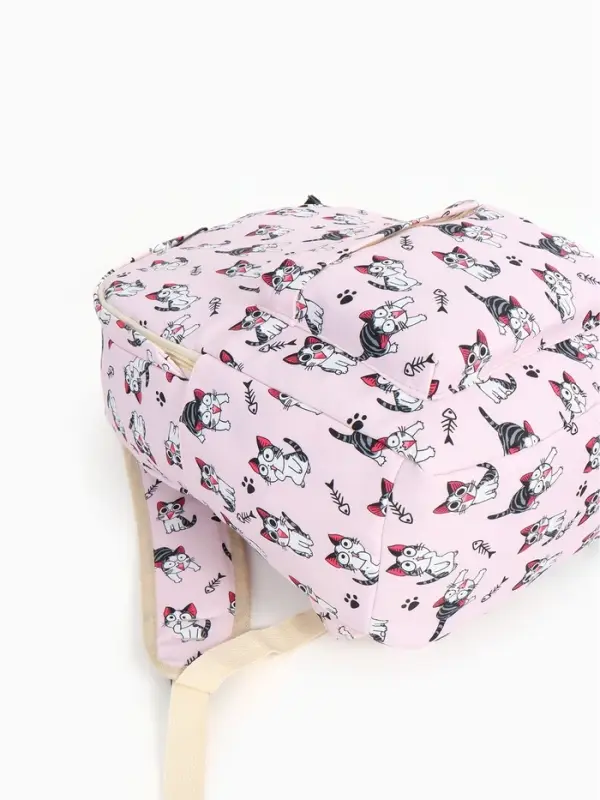 Рюкзак школьный &laquo;Котик&raquo;, с пеналом, 29&times;12&times;41 см, розовый