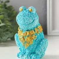 Фигурка гипс &laquo;Жаба из цветов&raquo;, 11&times;9&times;5 см, изумрудный с золотом