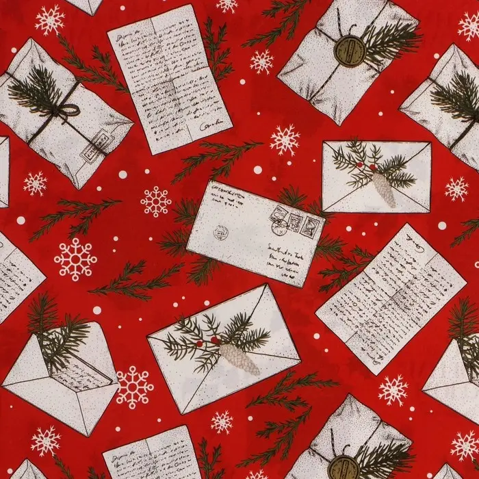 Бумага упаковочная глянцевая двухсторонняя «Почта Ретро», 70 х 100 см