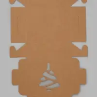 Коробка складная Елочка крафт 10 х 8 х 3,5 см (фас 20шт)