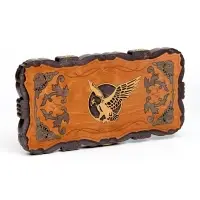 Нарды деревянные резные &laquo;Орёл&raquo;, настольная игра, 45&times;45 см