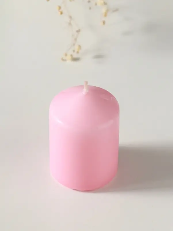Свеча-цилиндр 4х6 см, 70 гр, розовый Свеча-цилиндр 4х6 см, 70 гр, розовый