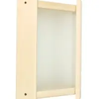 Абажур для бани и сауны, деревянный, настенный, со вставкой из белого стекла, &laquo;Добропаровъ&raquo;