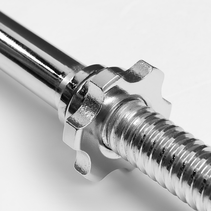 Гриф для штанги прямой, металлический, хромированный, d=28 мм, 120 см Гриф для штанги прямой, металлический, хромированный, d=28 мм, 120 см