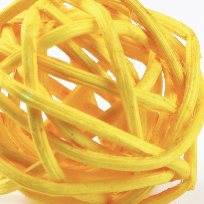 Набор из 2 плетёных шариков из лозы без бубенчиков, 3 см, фиолетовый/желтый Набор из 2 плетёных шариков из лозы без бубенчиков, 3 см, фиолетовый/желтый