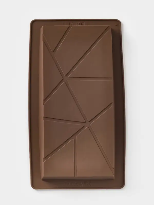 Форма для дубайского шоколада Доляна &laquo;Ломтики&raquo;, 25&times;14&times;2.5 см, силикон, коричневая