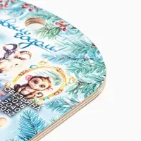 Доска разделочная сувенирная &laquo;Символ года!&raquo;, 27.5&times;19.5&times;0.6 см, дерево, голубая