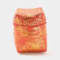 Корзинка плетёная &laquo;Голден&raquo;, 16&times;16&times;23 см, розовая