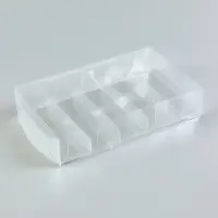 Коробка под 5 эклеров, прозрачная, складная PVC, 25&times;15&times;5 см
