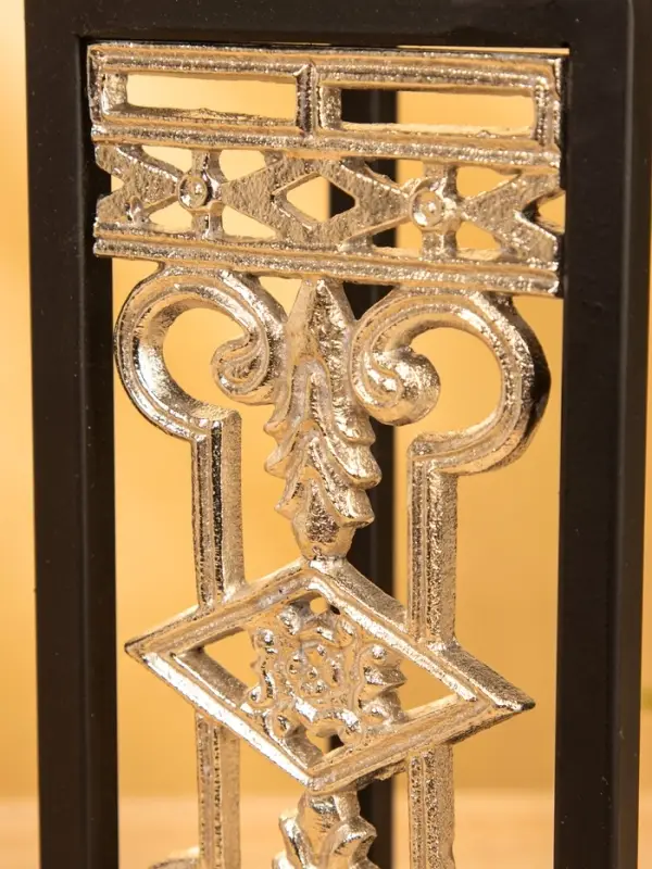 Подсвечник фонарь  Подсвечник фонарь "Геральдика" 12,5х12,5х32 см, d 7,5 см, алюминий, железо