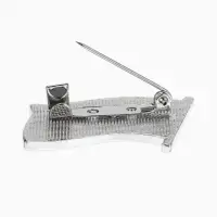 Брошь "Флаг России", триколор в серебре