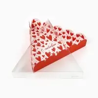 Коробка для кондитерских изделий с пластиковой крышкой &laquo;С любовью&raquo;, 18&times;3 см