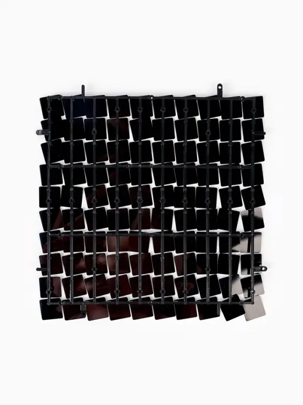 Панель с пайетками для фотозоны, квадратные, 30&times;30 см, чёрная