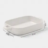 Форма для запекания Доляна &laquo;Зефир&raquo;, 2.3 л, 38&times;22&times;6 см, прямоугольная, керамика, белая