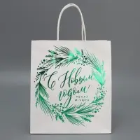 Пакет подарочный новогодний крафтовый «Тепла и уюта», 22 х 25 х 12 см Пакет подарочный новогодний крафтовый «Тепла и уюта», 22 х 25 х 12 см
