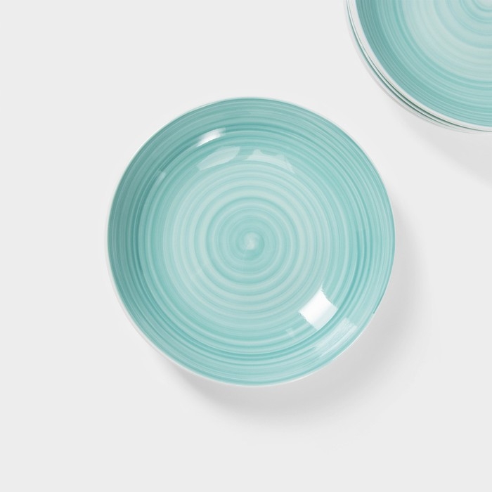 Набор тарелок глубоких Доляна «Палитра», 6 предметов, 700 мл, 20,2×20,2×4,2 см, цвет бирюзовый Набор тарелок глубоких Доляна «Палитра», 6 предметов, 700 мл, 20,2×20,2×4,2 см, цвет бирюзовый