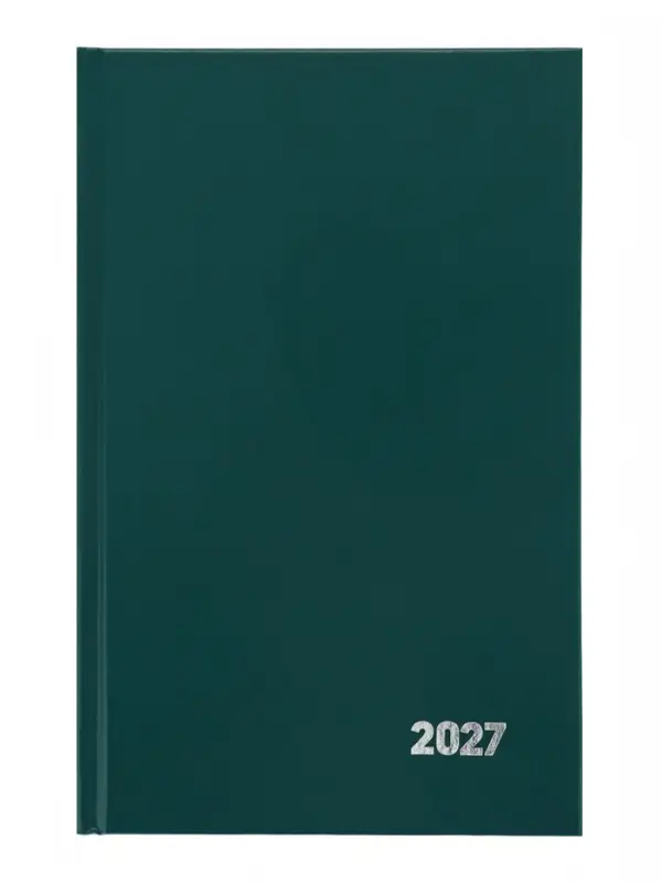 Ежедневник датированный Calligrata, А5, 2027, твёрдая обложка из бумвинила, 168 листов, зеленый